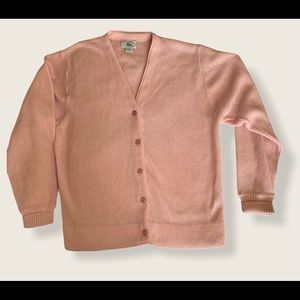 Izod Lacoste Vintage Pink Cardigan Sweater